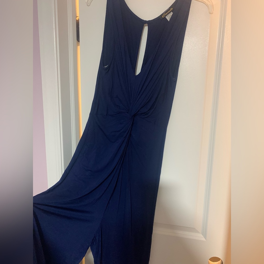Medium sized, long blue romper